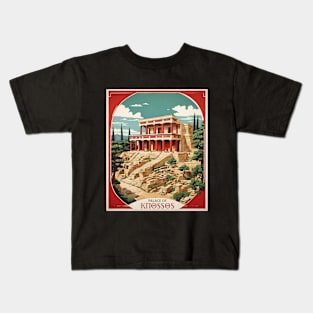 Palace of Knossos Greece Tourism Vintage Poster Kids T-Shirt